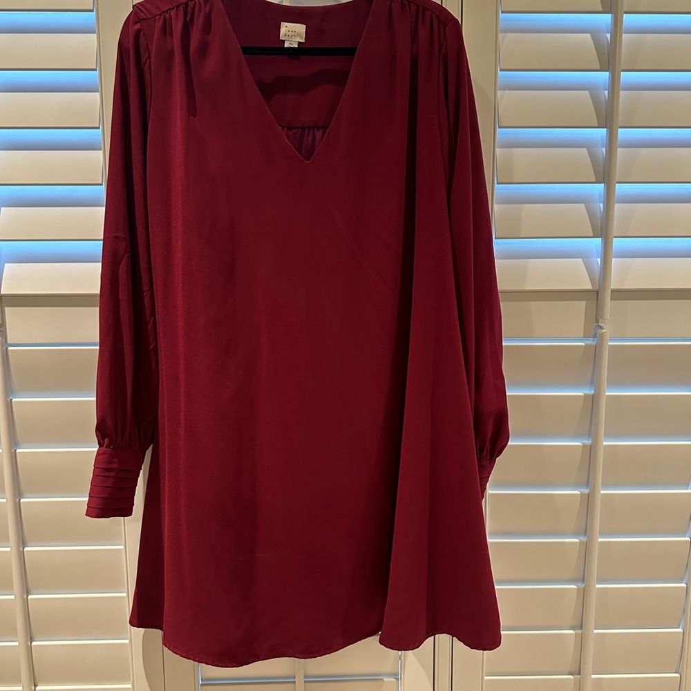 A New Day Maroon Shift Dress